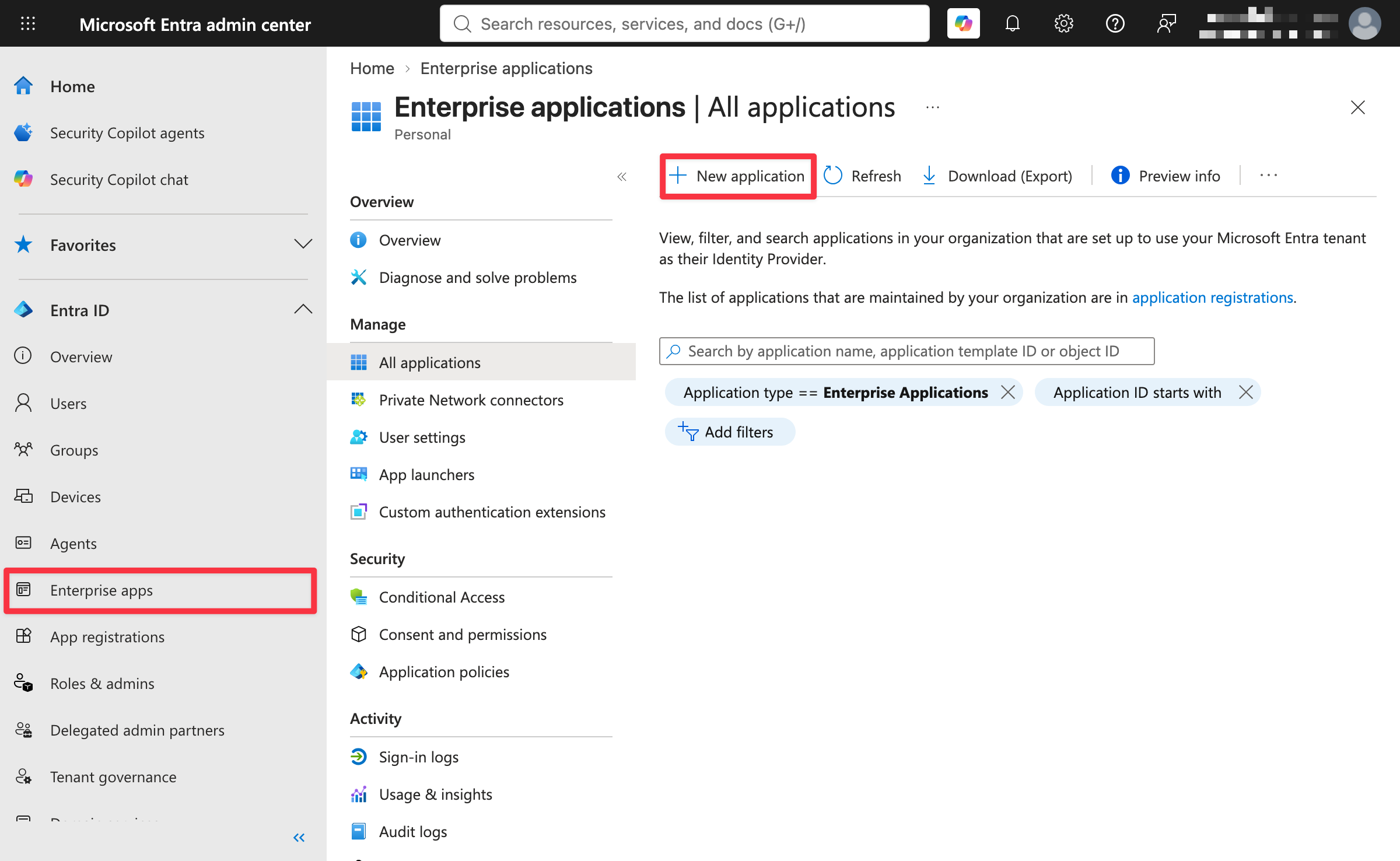 Microsoft Entra admin center home