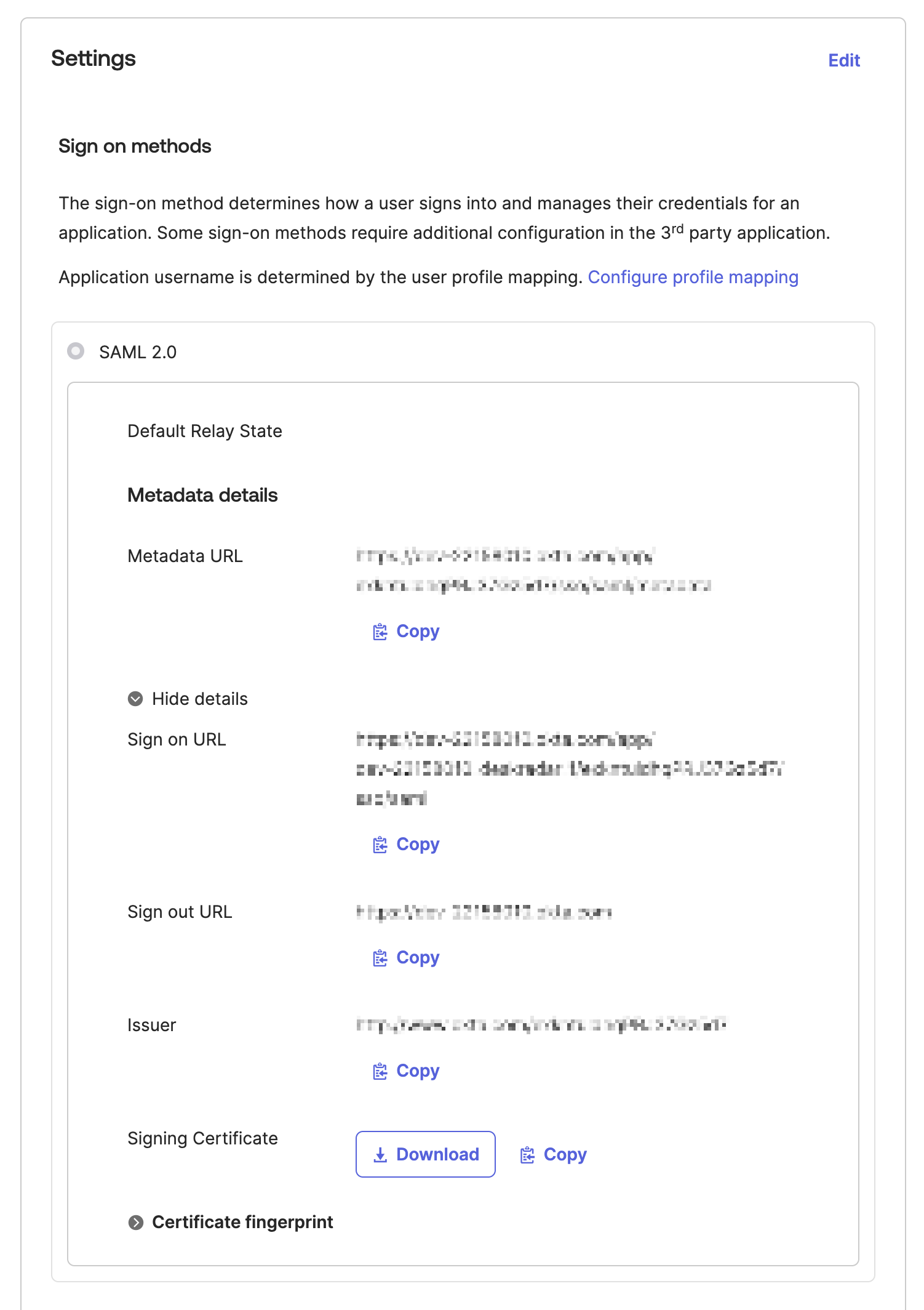 Expanded SAML 2.0 details