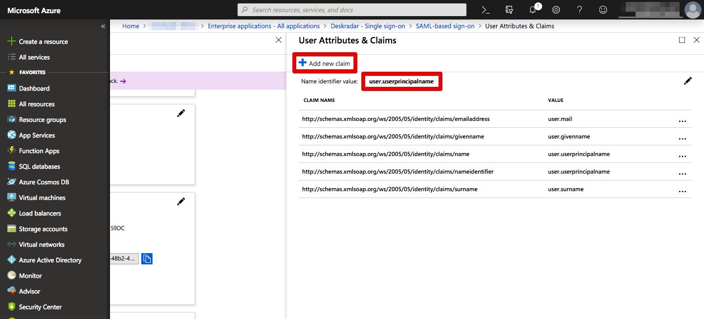 Click Add new claim