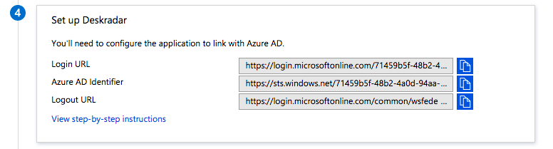 SAML identity provider parameters