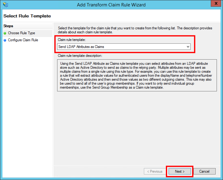 Edit Claim Rules - Choose Rule Type
